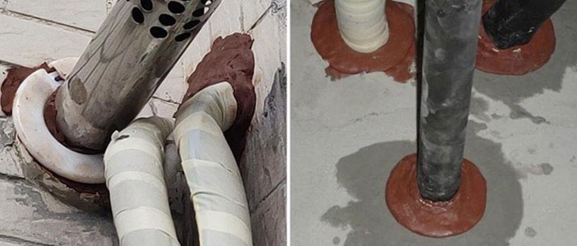 Aplica&ccedil;&atilde;o de lama &agrave; prova de fogo